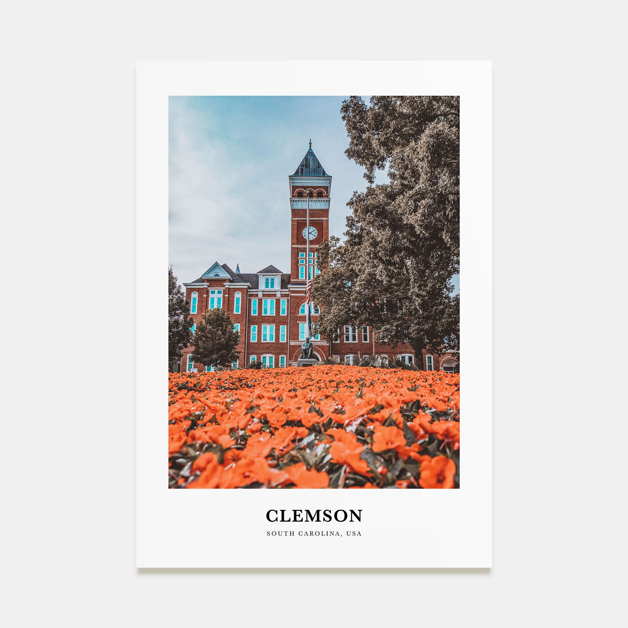 Clemson Portrait Color Poster