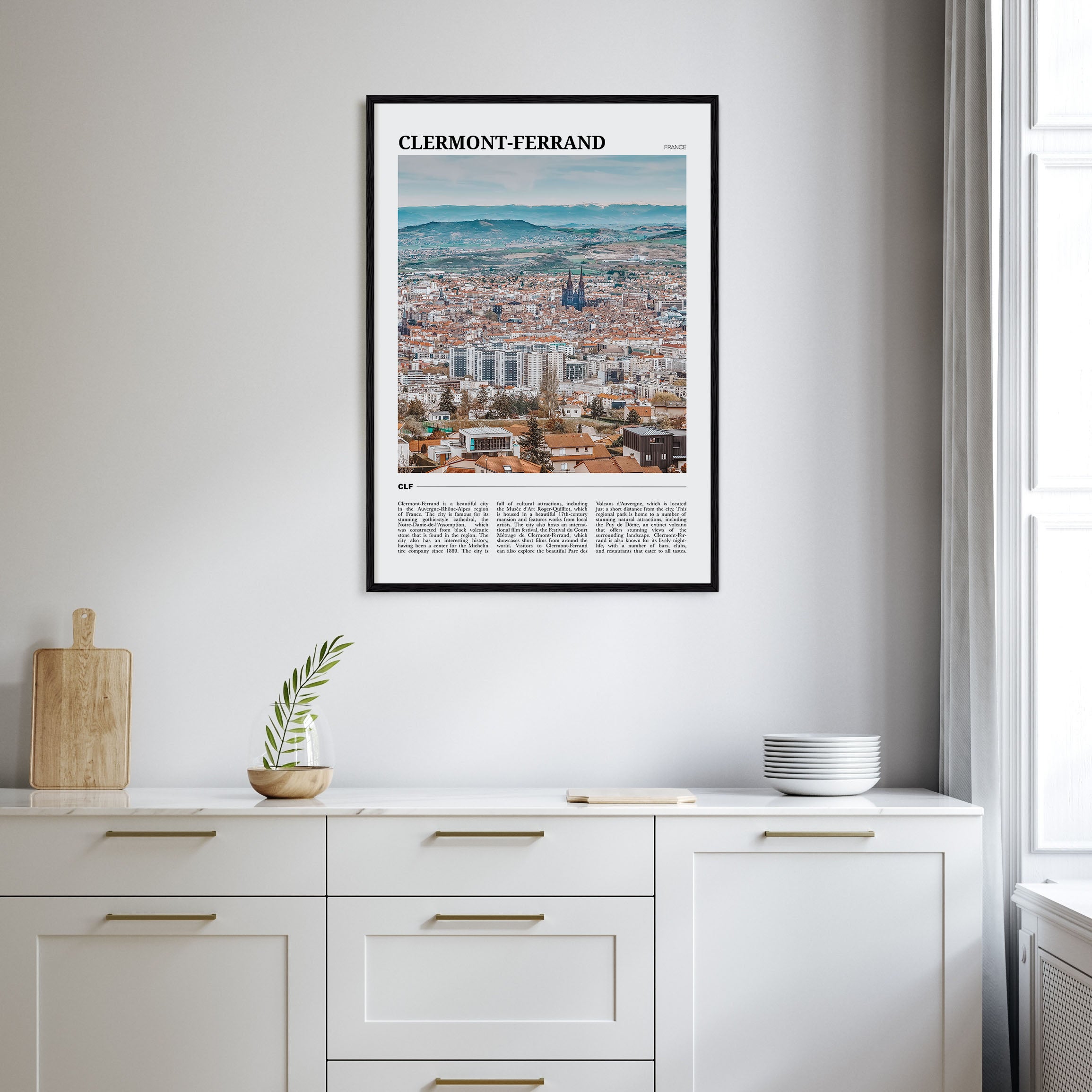 Clermont-Ferrand Travel Color Poster