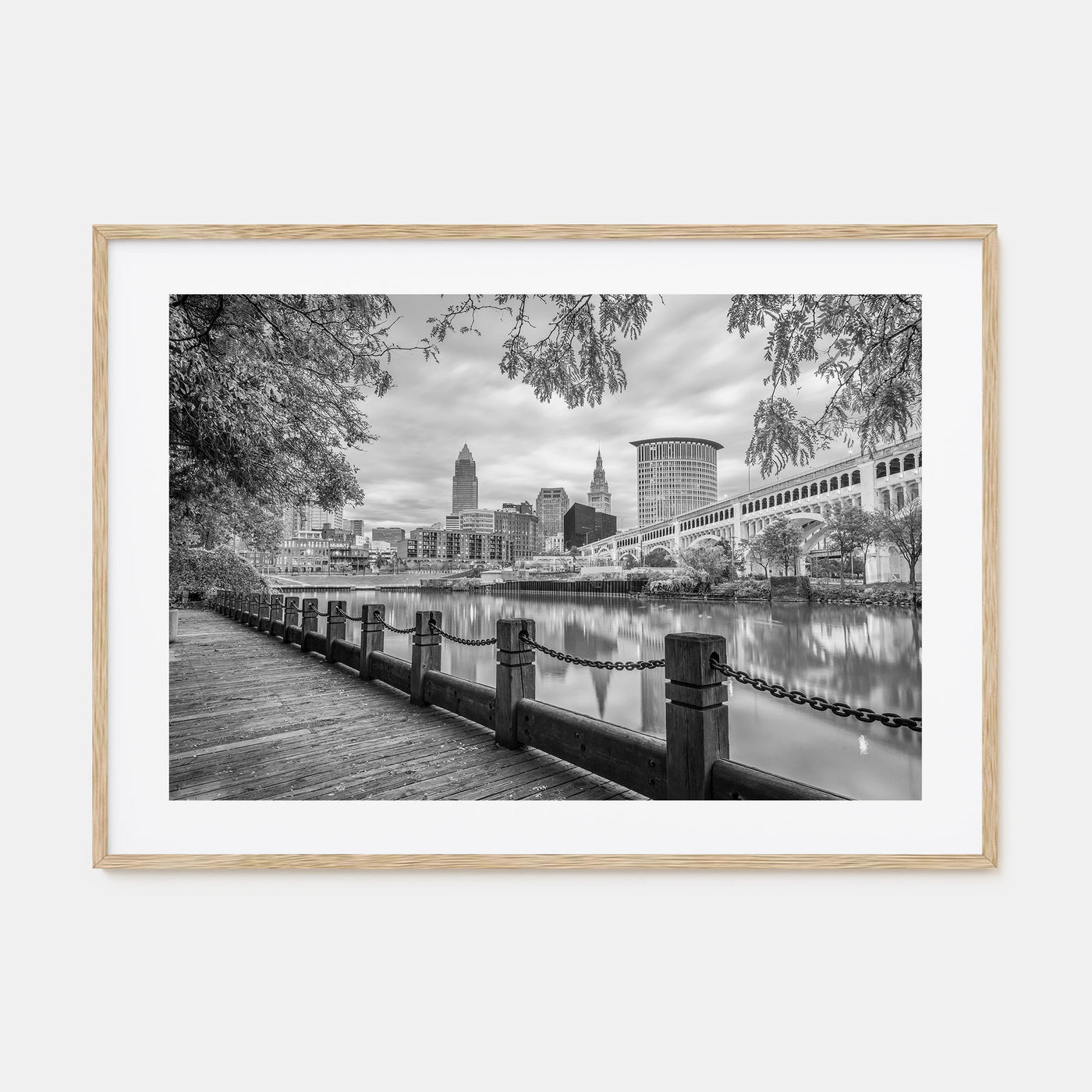 Cleveland Landscape B&W Poster