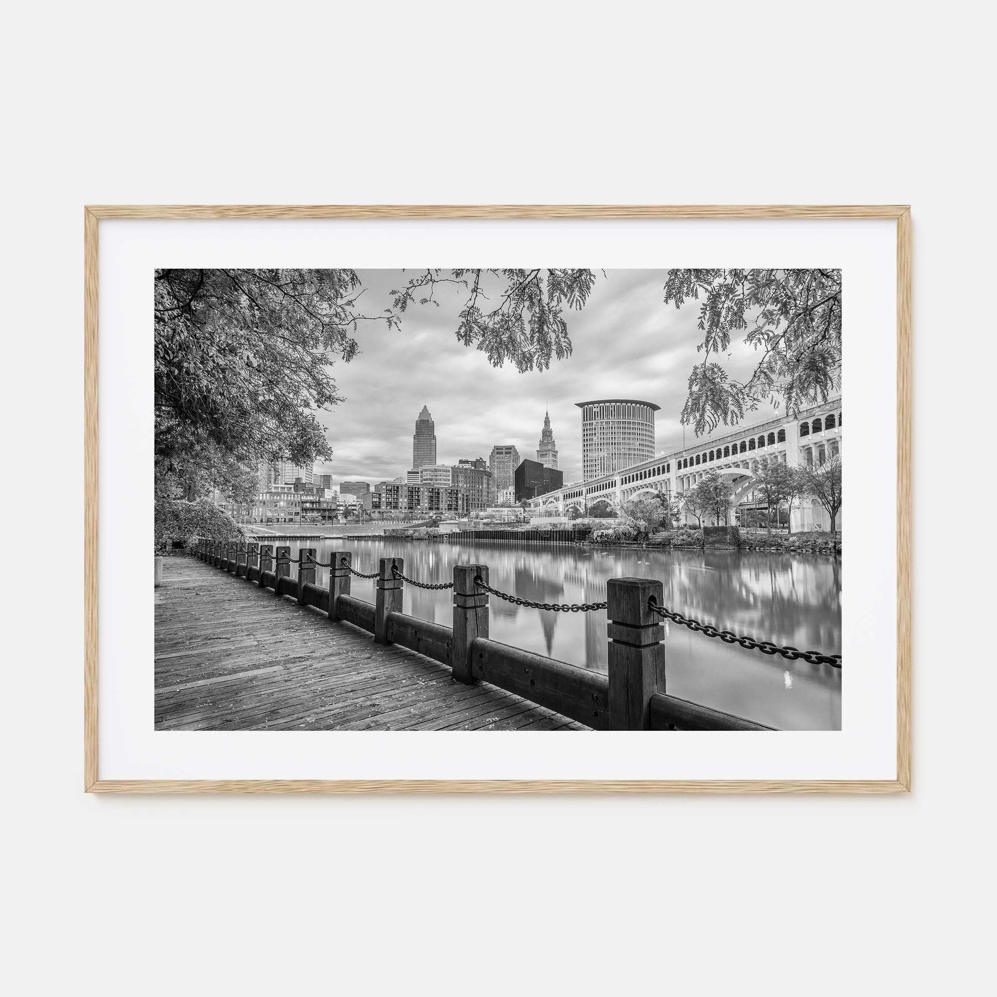 Cleveland Landscape B&W Poster