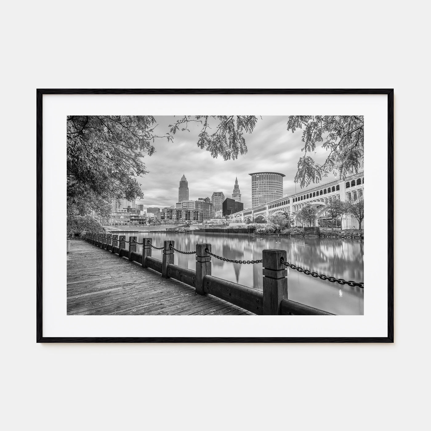 Cleveland Landscape B&W Poster