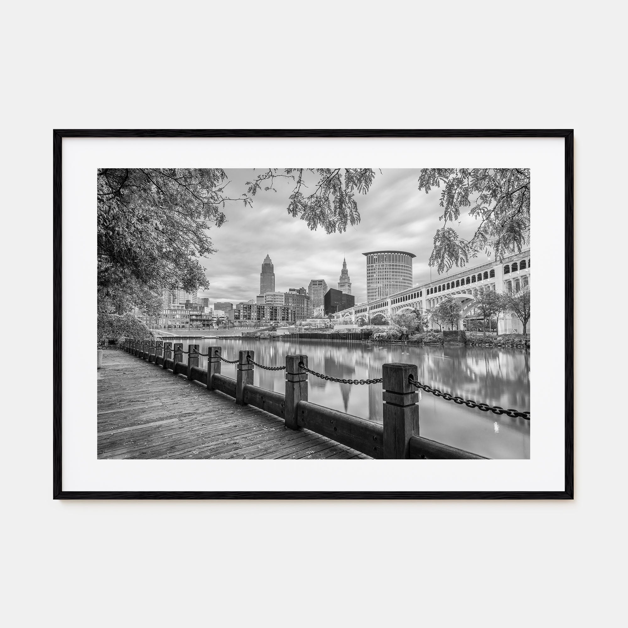 Cleveland Landscape B&W Poster