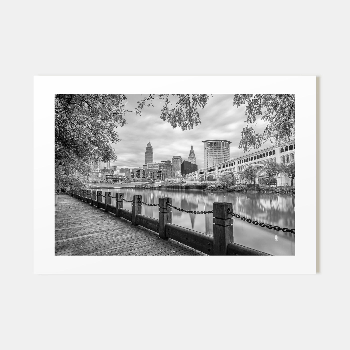 Cleveland Landscape B&W Poster
