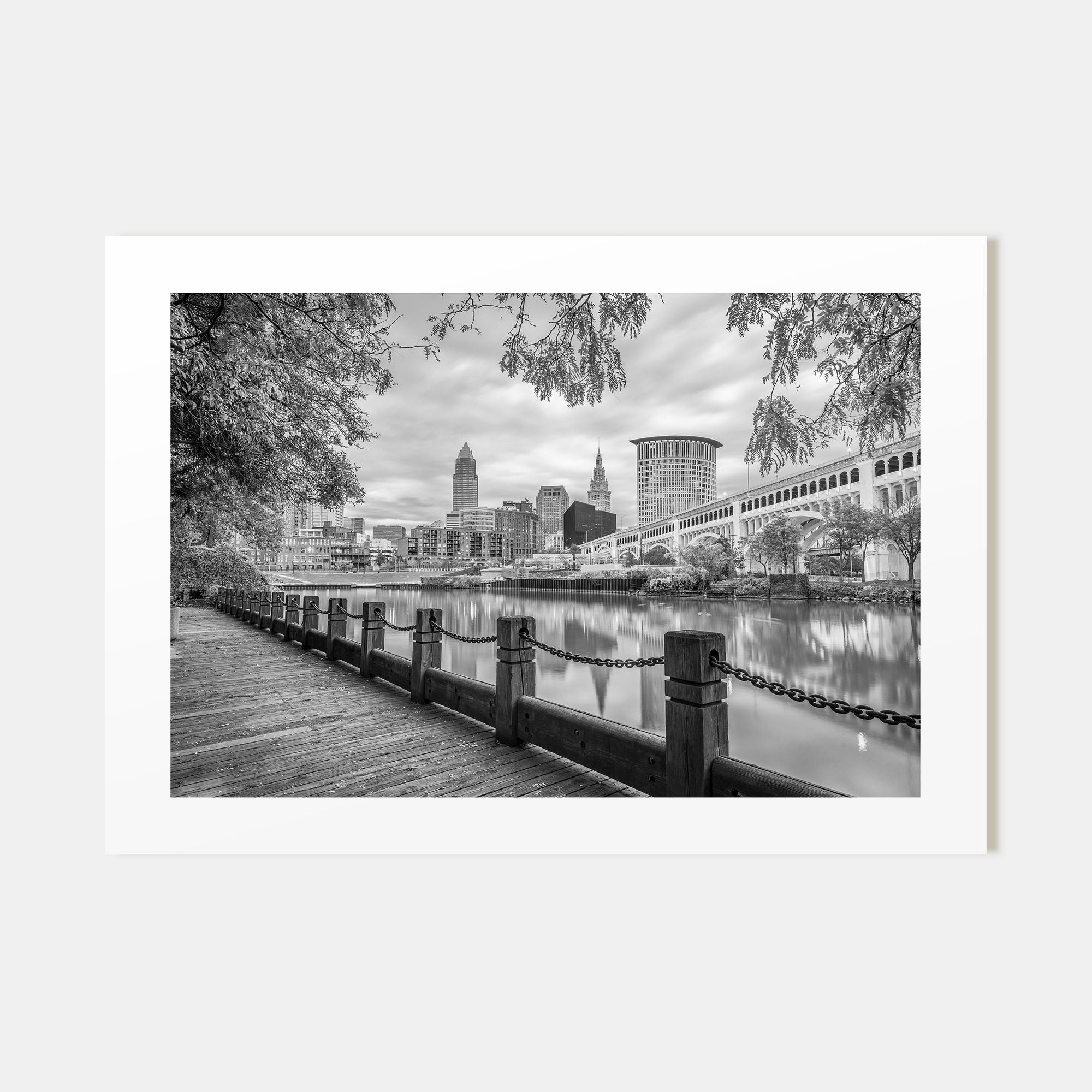 Cleveland Landscape B&W Poster