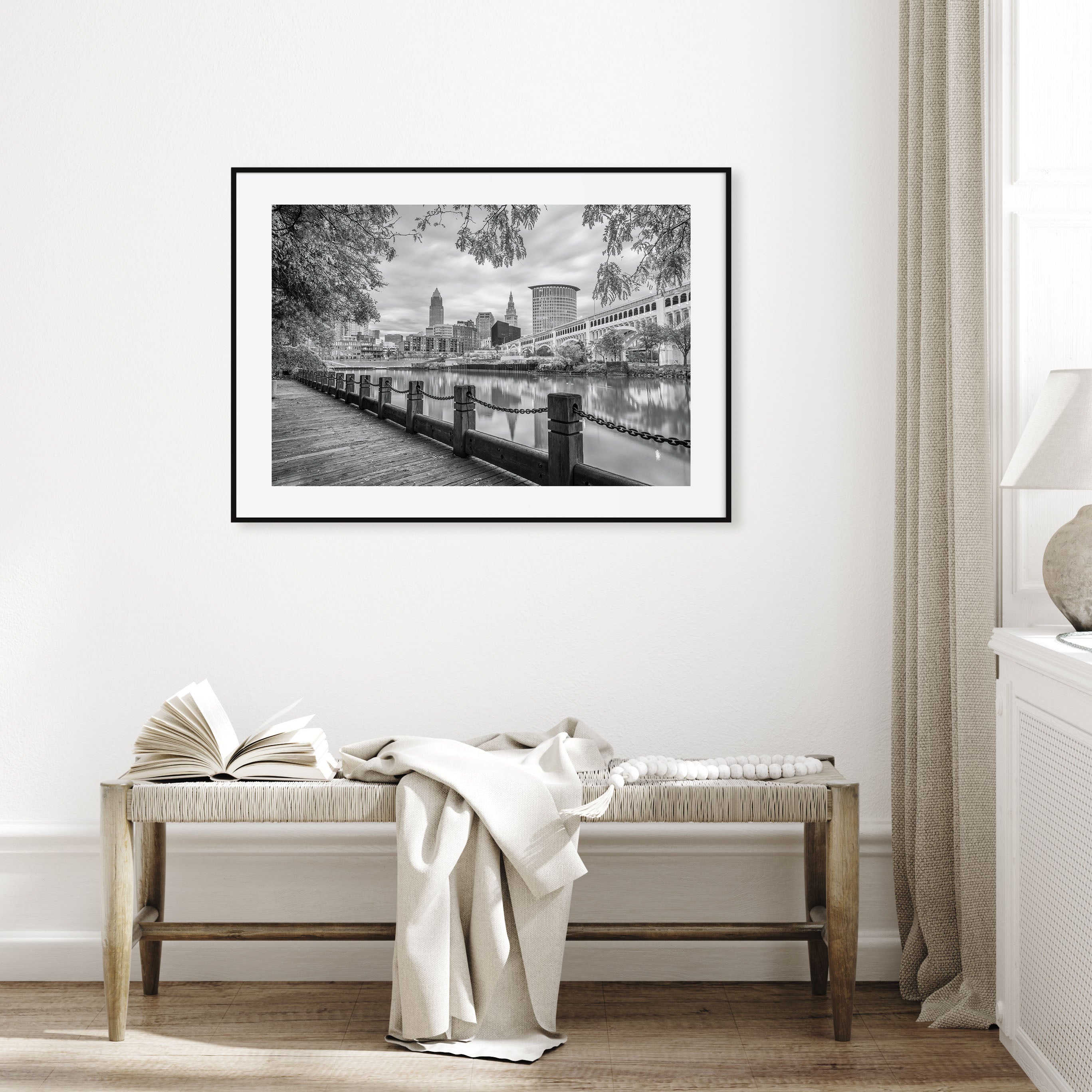 Cleveland Landscape B&W Poster