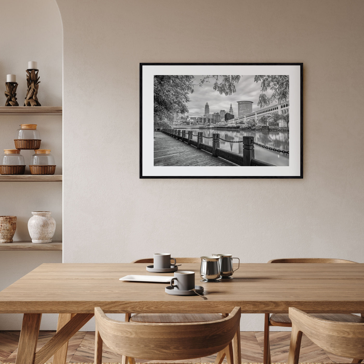 Cleveland Landscape B&W Poster