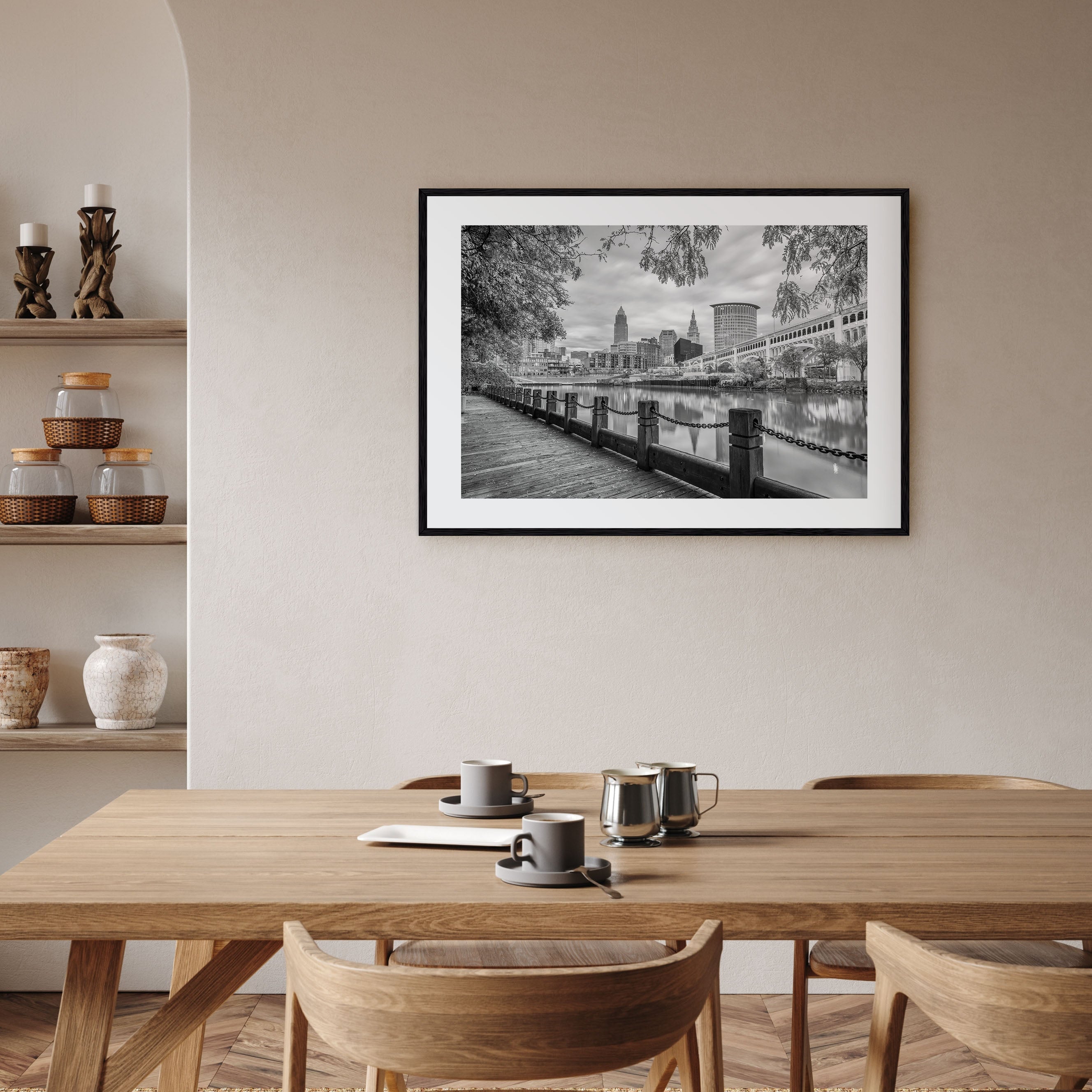Cleveland Landscape B&W Poster