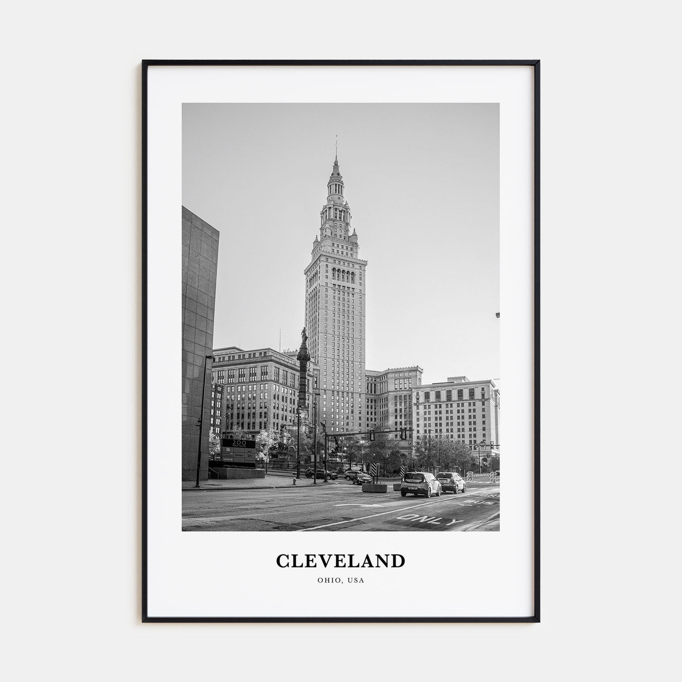 Cleveland Portrait B&W No 2 Poster