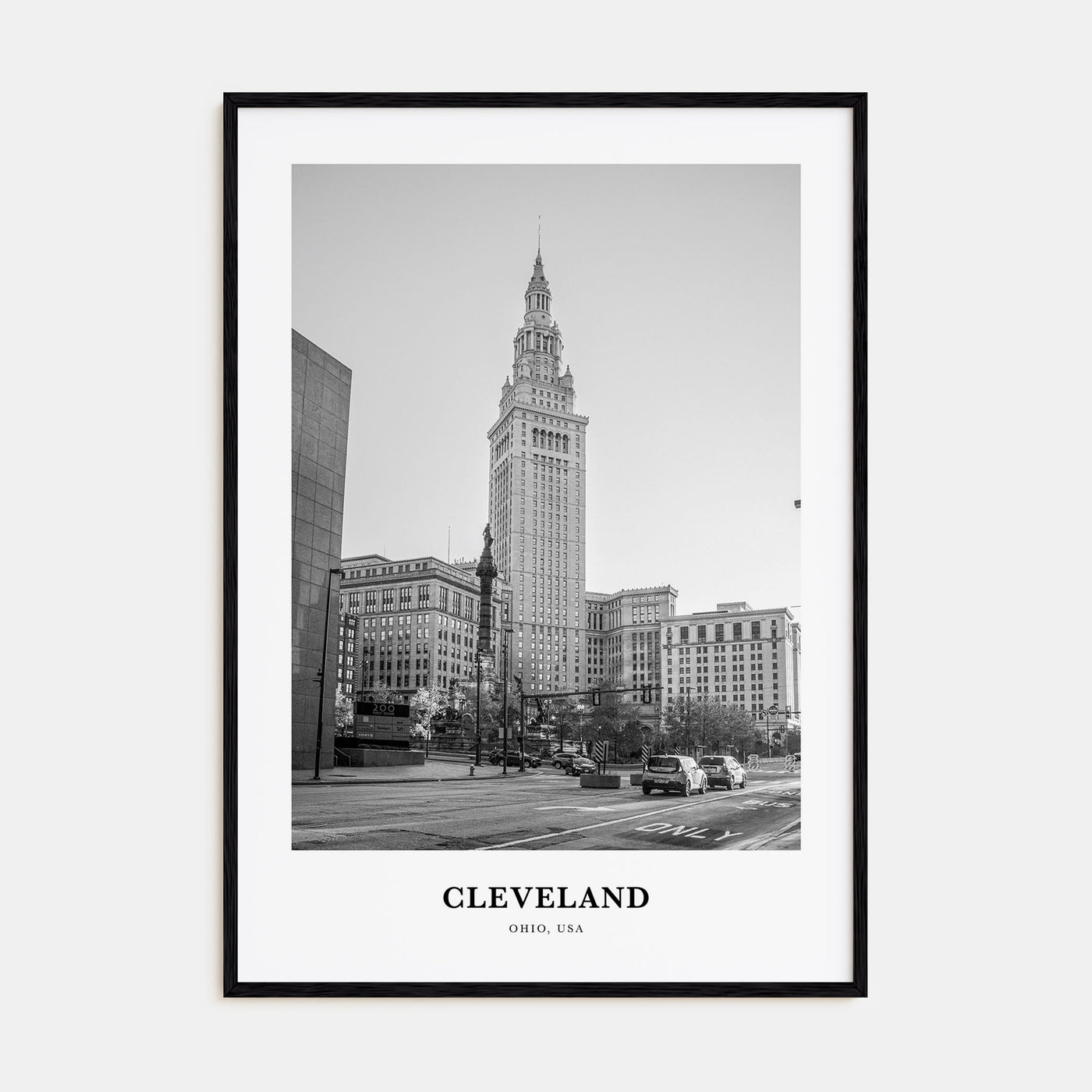 Cleveland Portrait B&W No 2 Poster