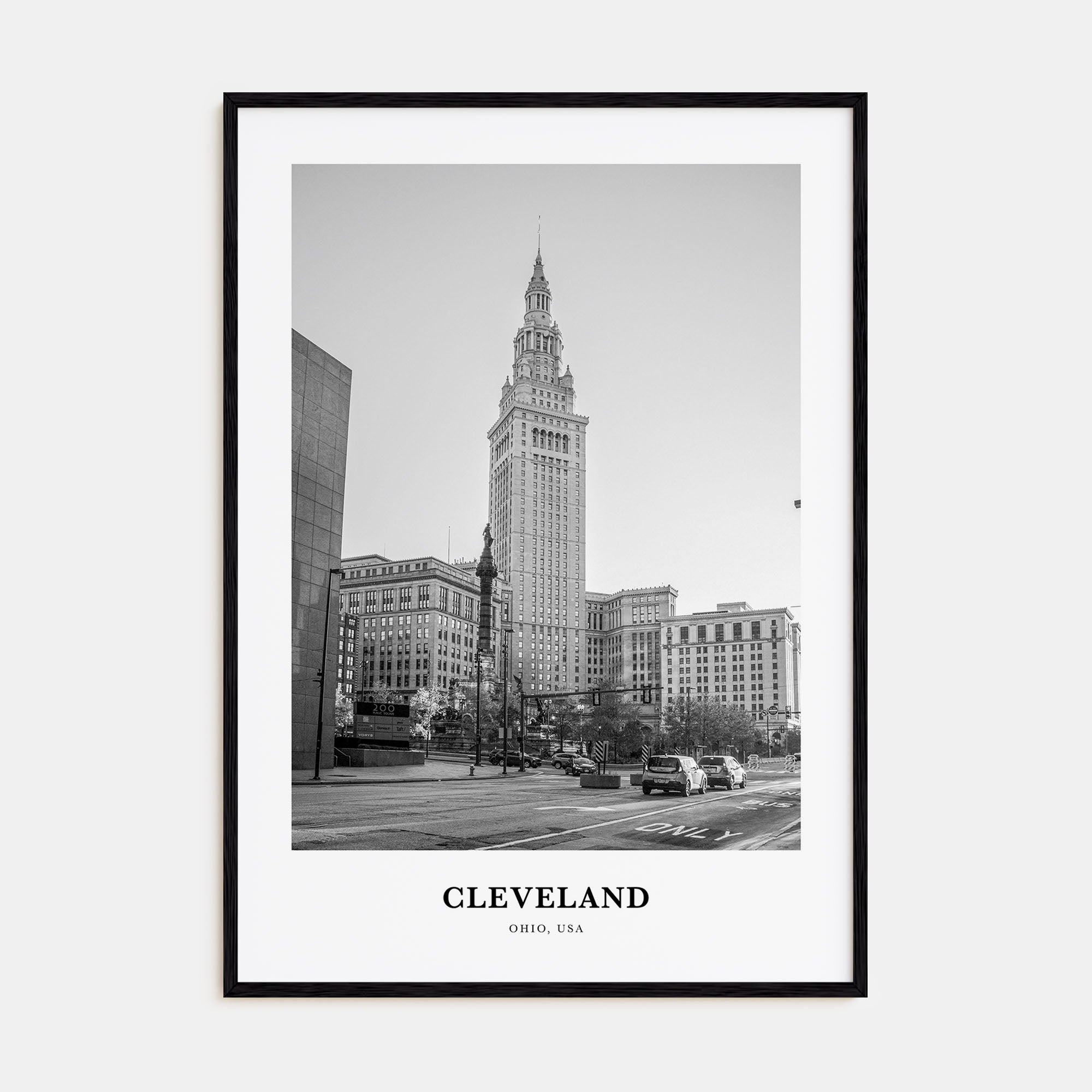 Cleveland Portrait B&W No 2 Poster