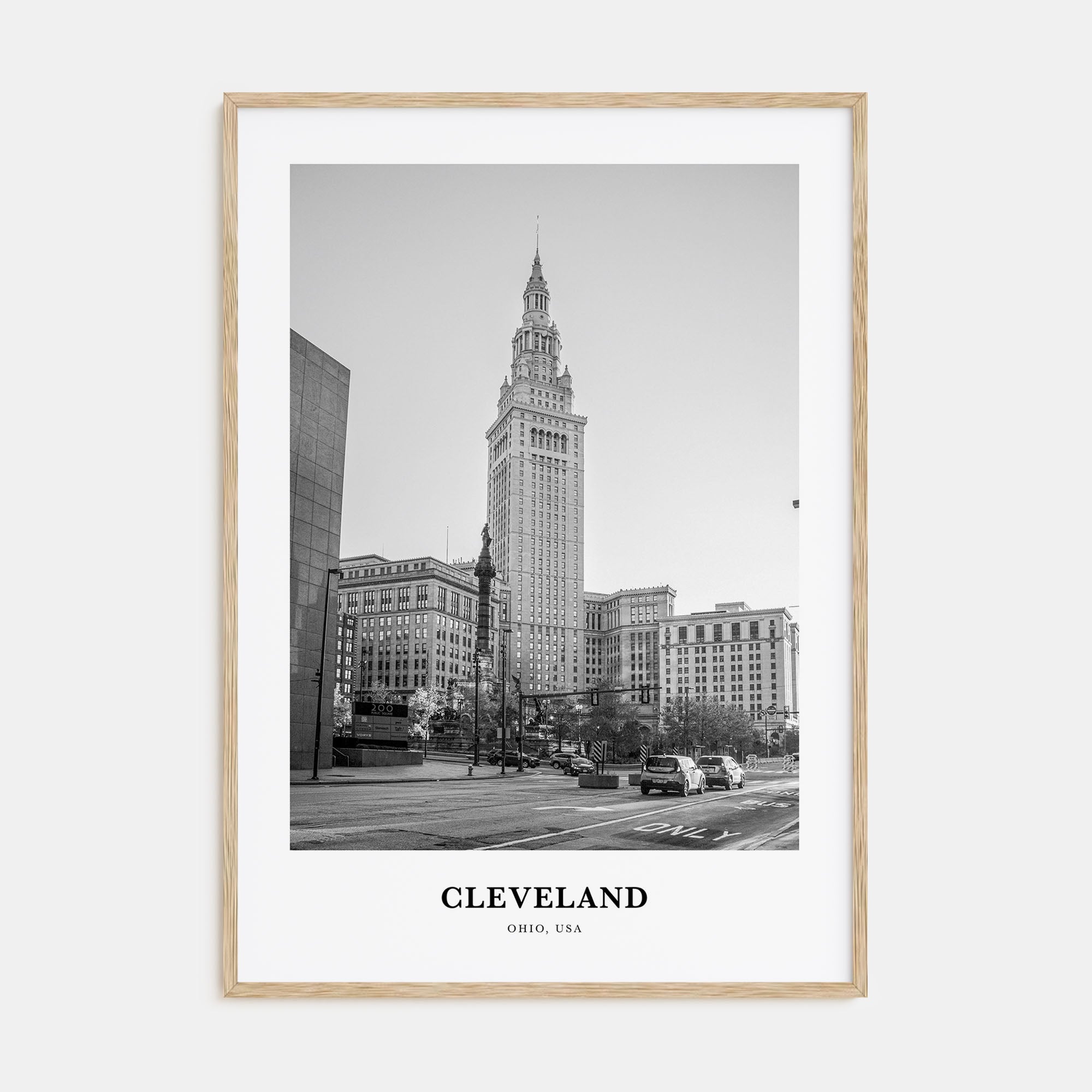 Cleveland Portrait B&W No 2 Poster