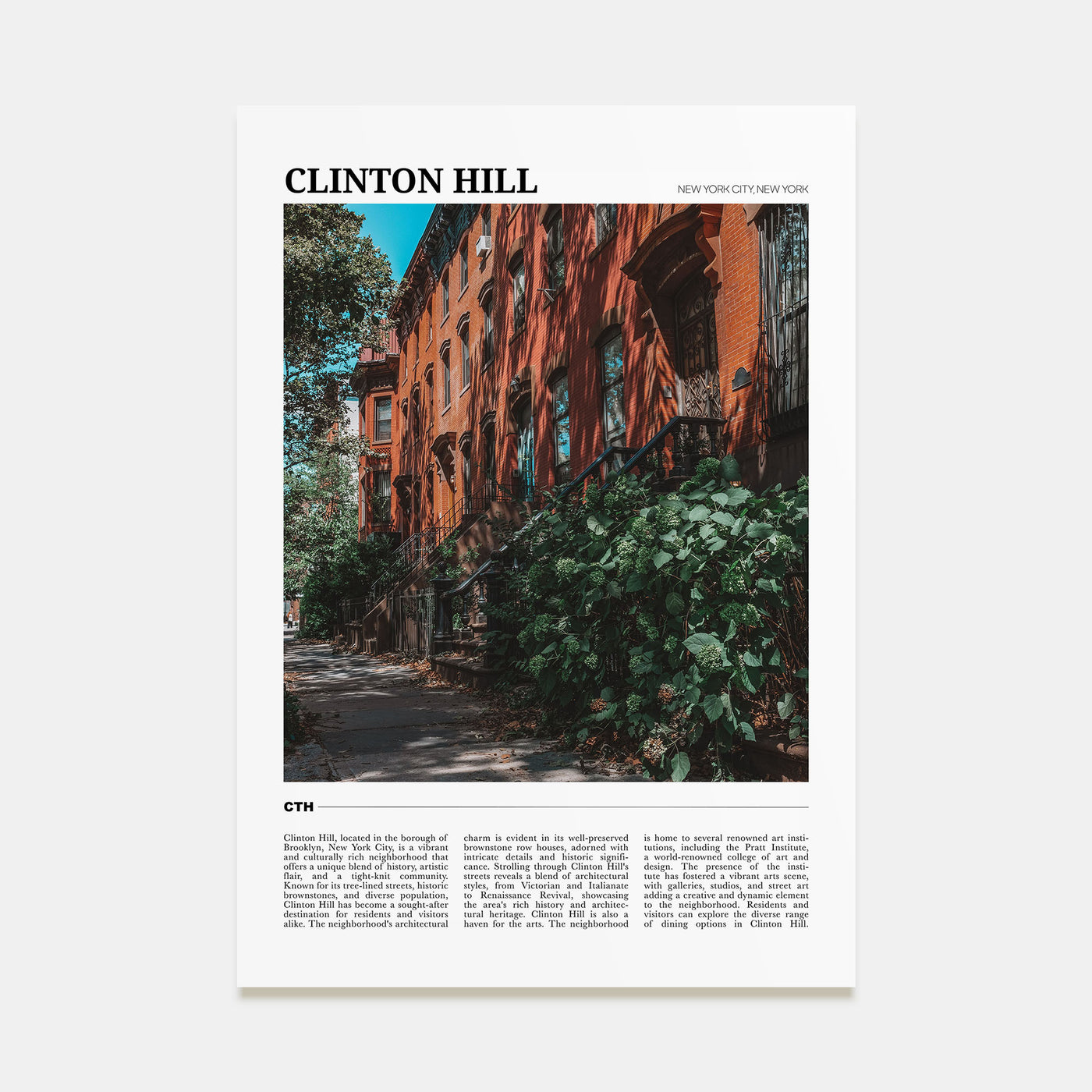 Clinton Hill Travel Color Poster