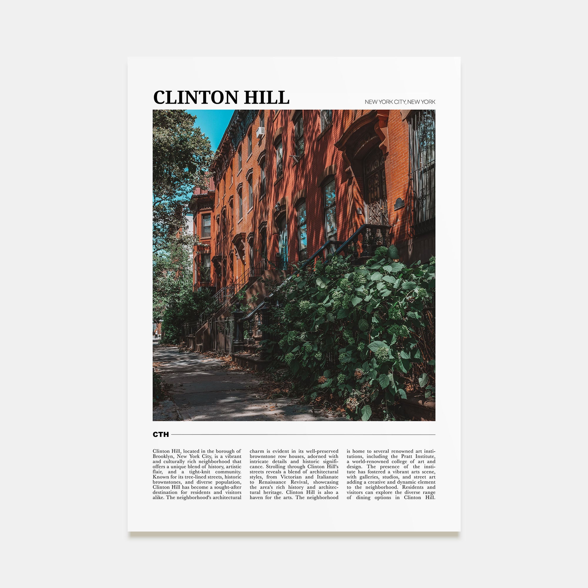 Clinton Hill Travel Color Poster