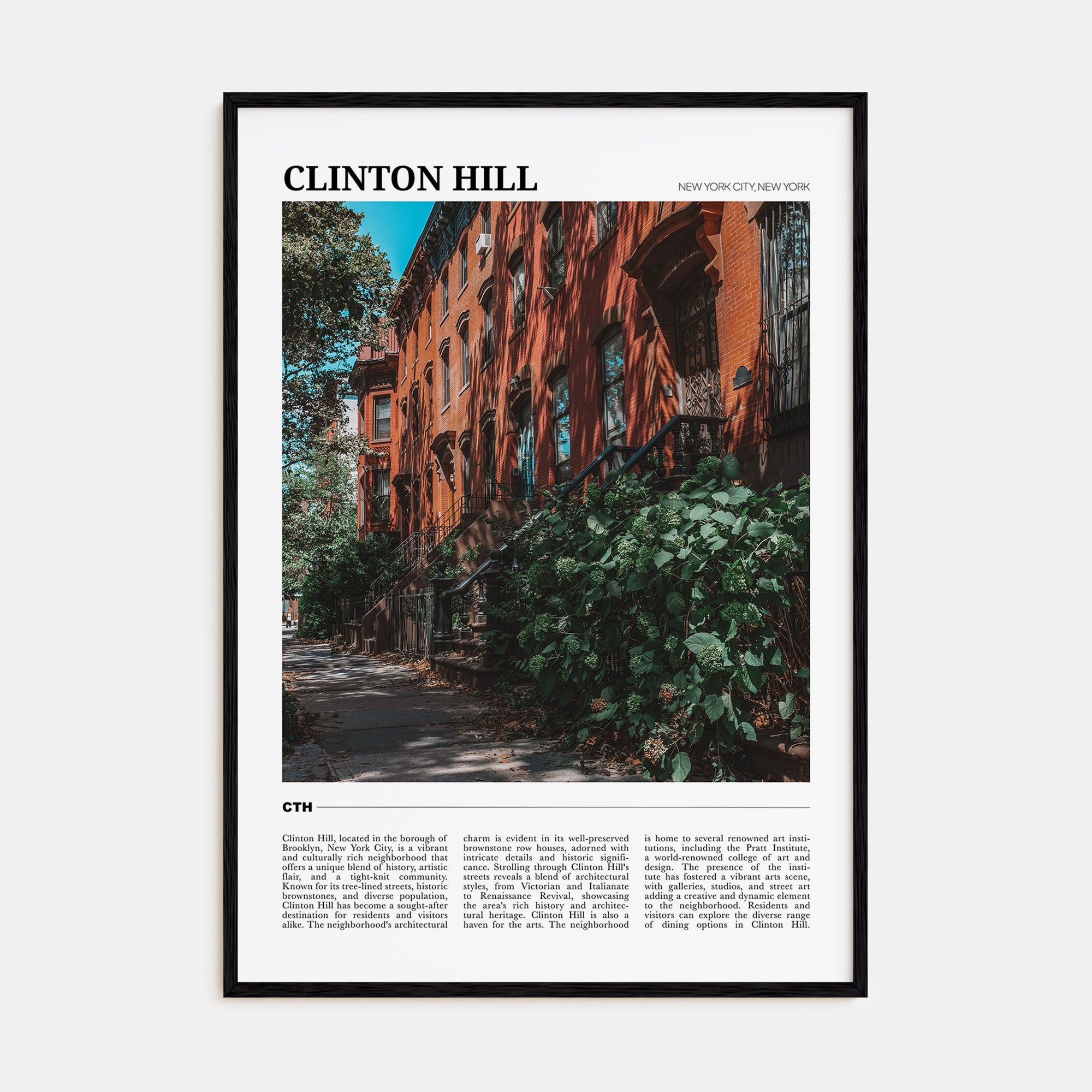 Clinton Hill Travel Color Poster