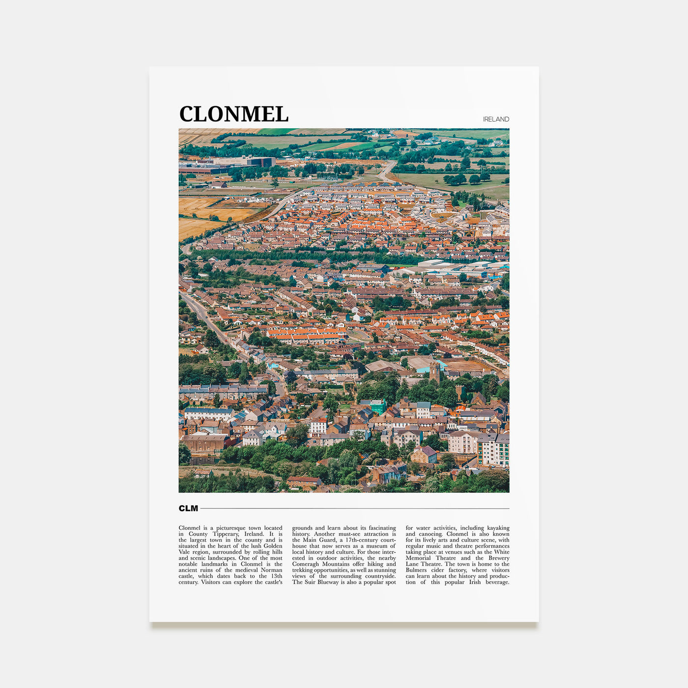 Clonmel Travel Color Poster