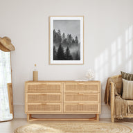 Cloudy Forest Photo B&W No 2 Poster