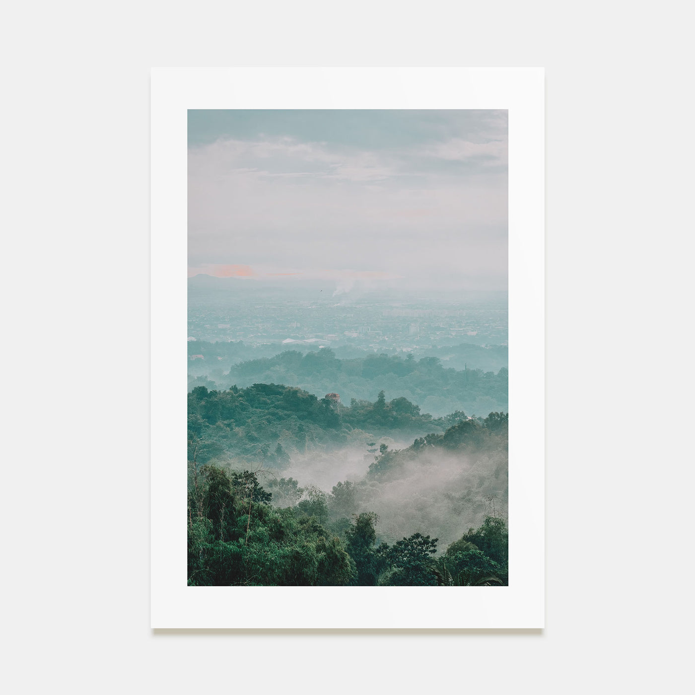Cloudy Forest Photo Color Poster