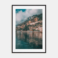 Cloudy Lake and Houses Photo Color Poster