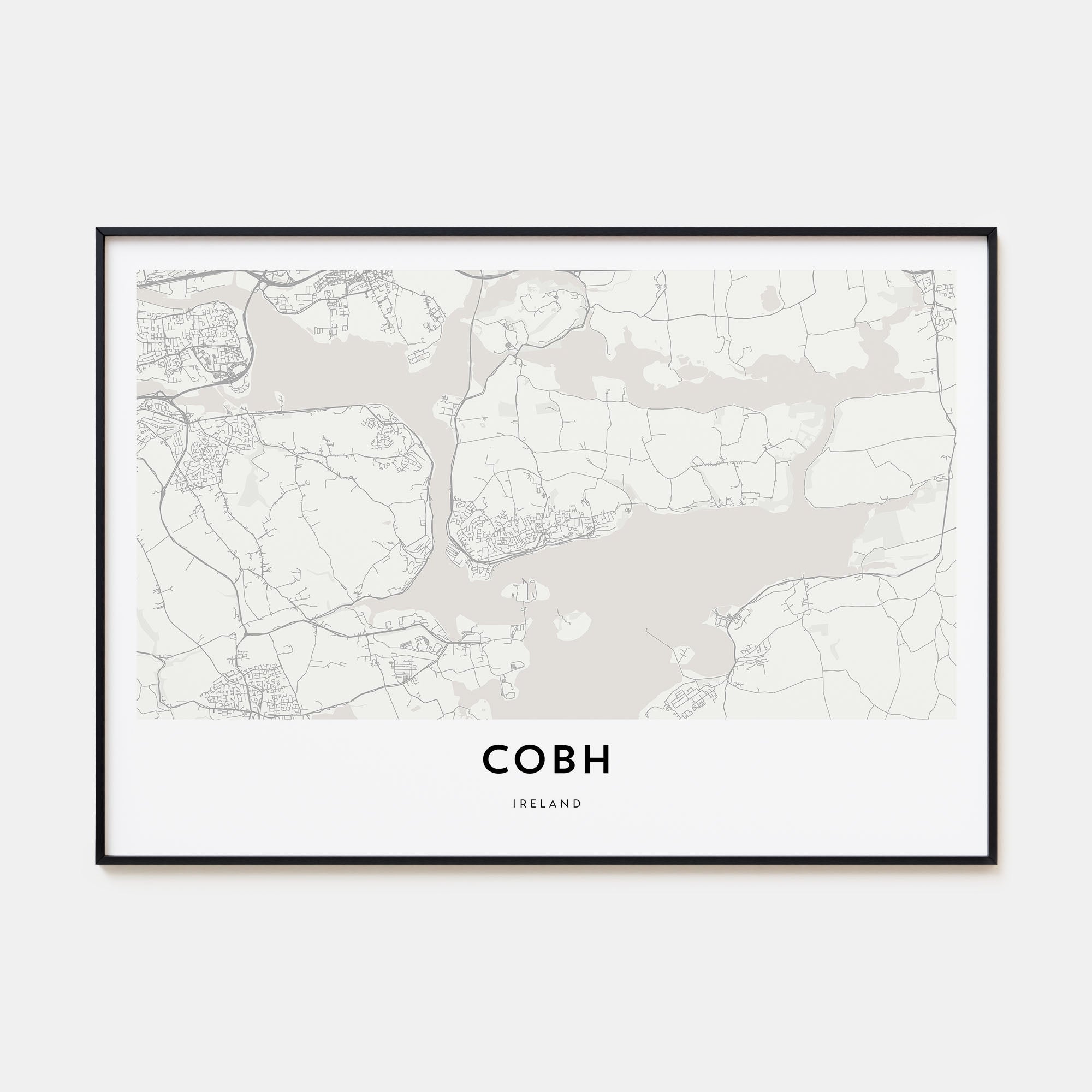 Cobh Map Landscape Poster