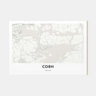 Cobh Map Landscape Poster