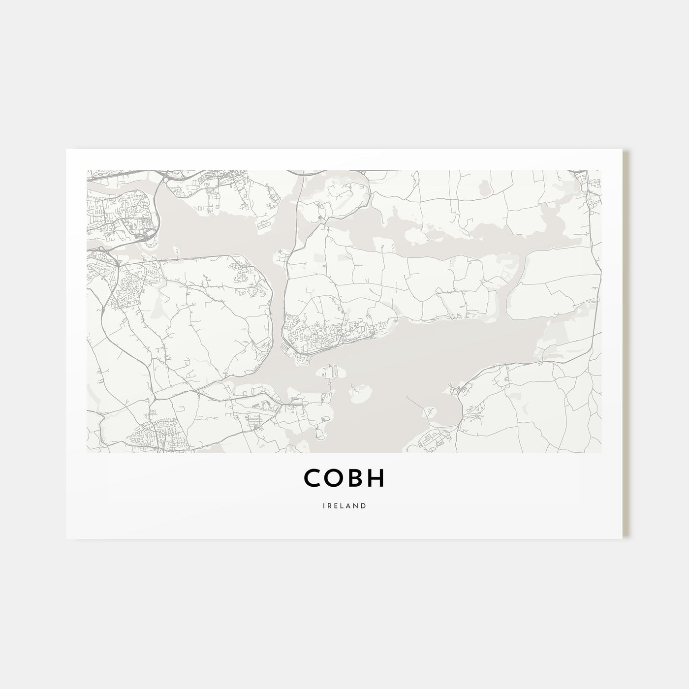 Cobh Map Landscape Poster
