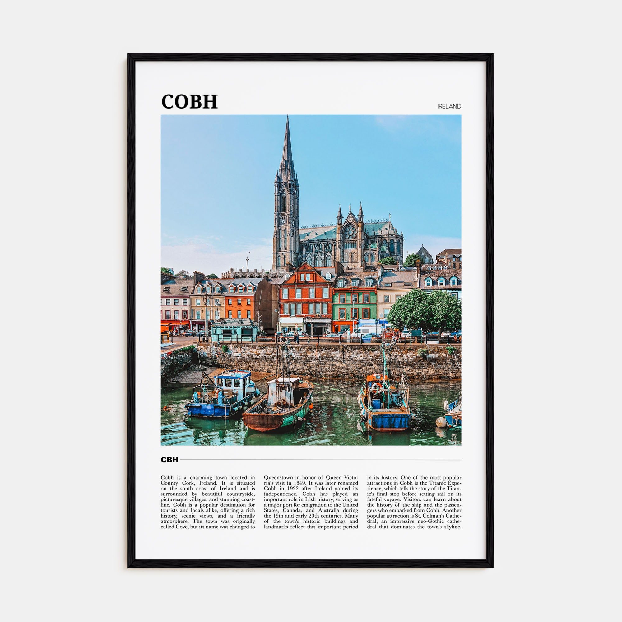 Cobh Travel Color Poster