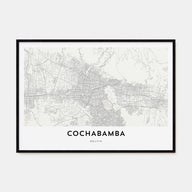 Cochabamba Map Landscape Poster