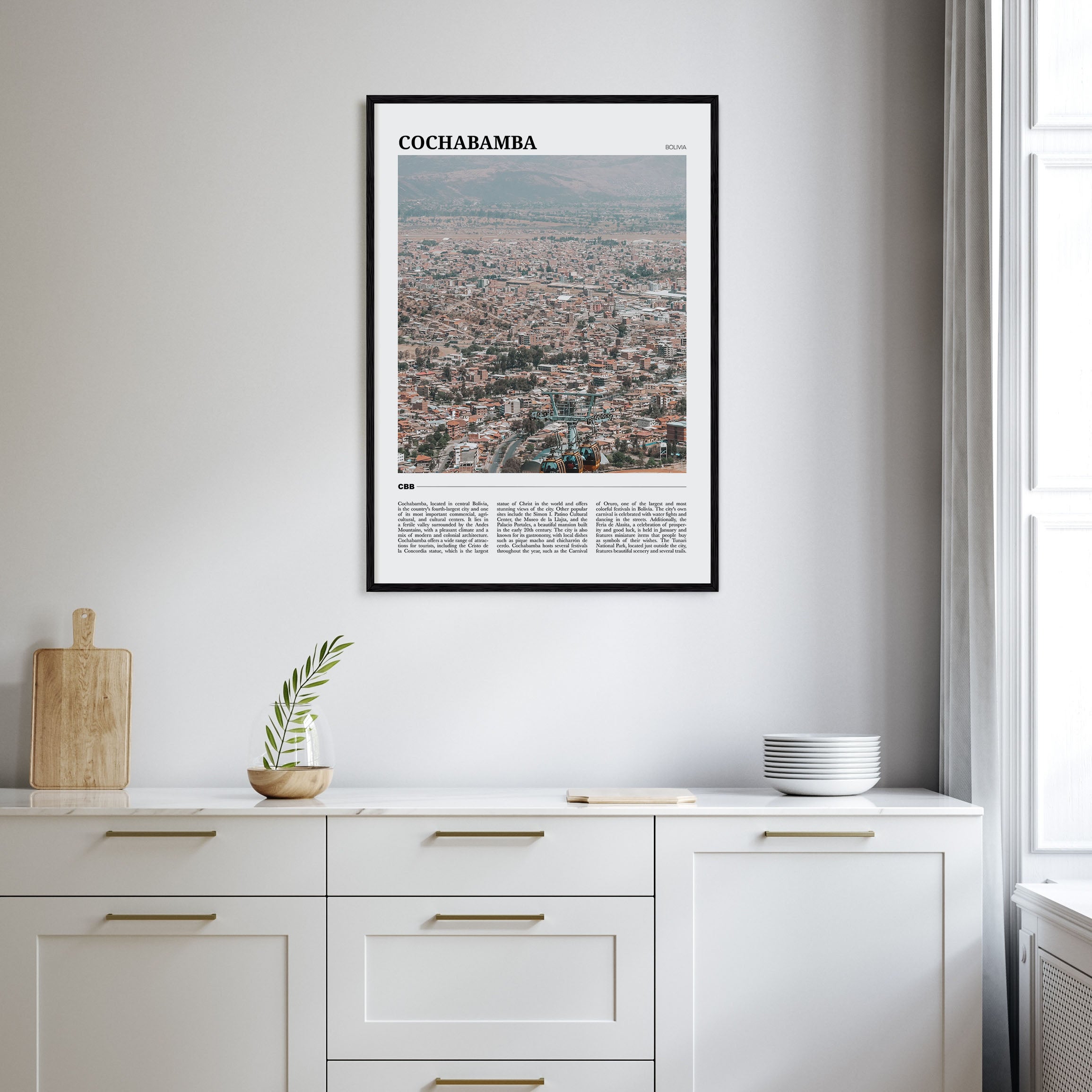 Cochabamba Travel Color Poster