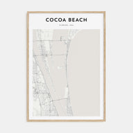 Cocoa Beach Map Portrait Poster