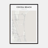 Cocoa Beach Map Portrait Poster
