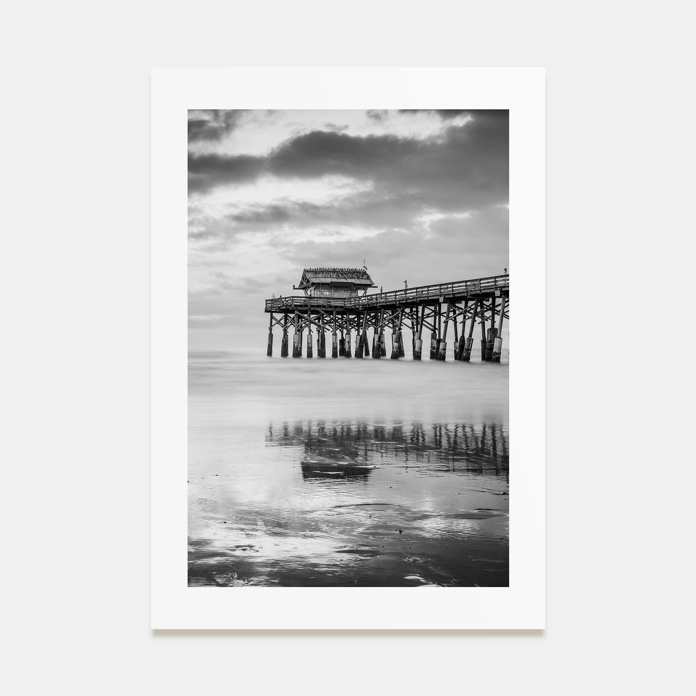 Cocoa Beach Photo B&W Poster