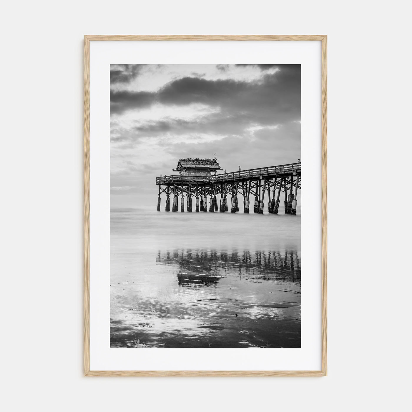 Cocoa Beach Photo B&W Poster