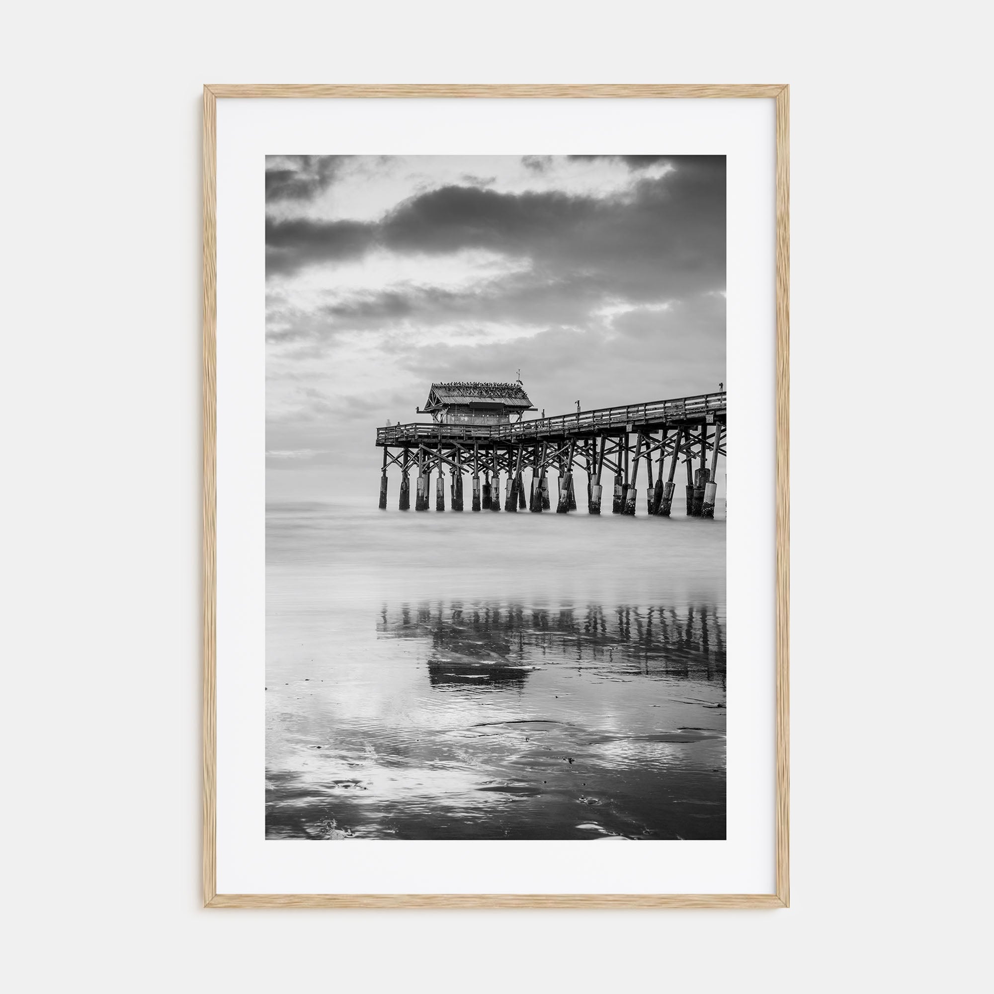 Cocoa Beach Photo B&W Poster