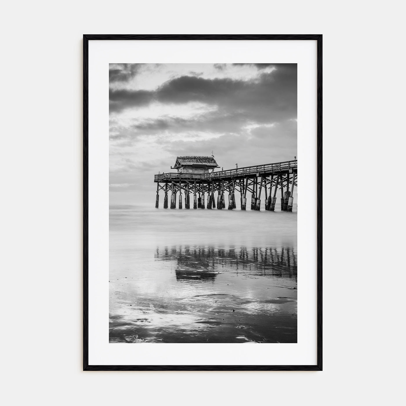 Cocoa Beach Photo B&W Poster