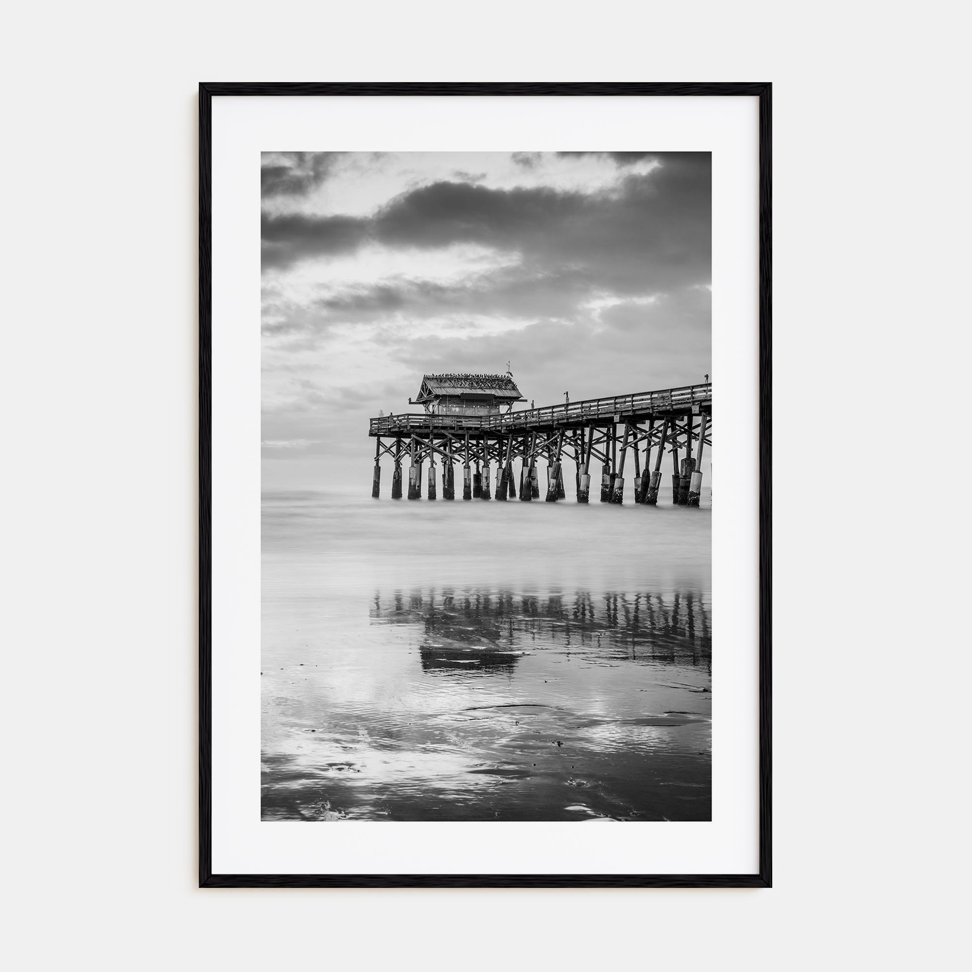 Cocoa Beach Photo B&W Poster