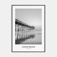 Cocoa Beach Portrait B&W Poster