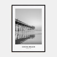 Cocoa Beach Portrait B&W Poster