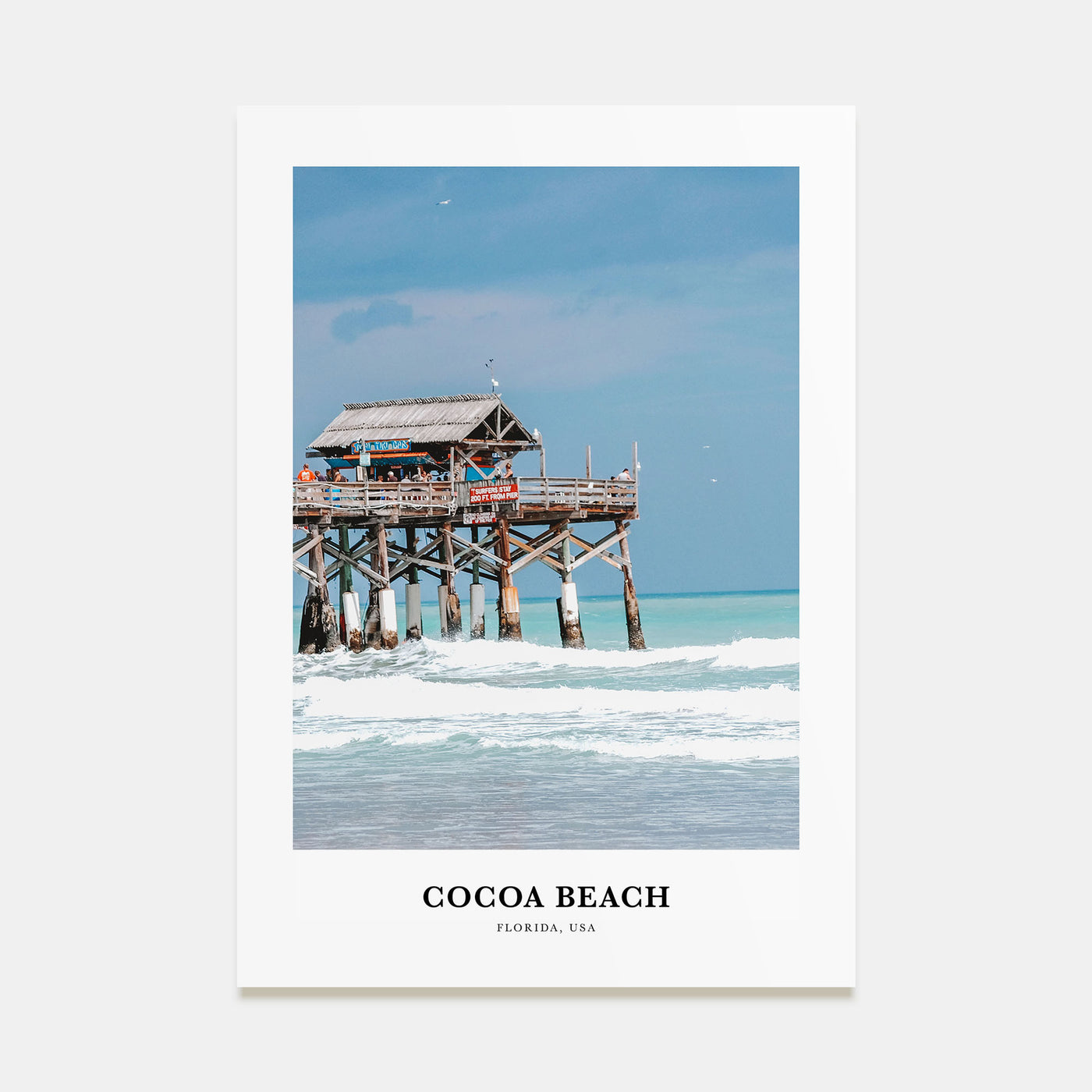 Cocoa Beach Portrait Color Poster