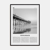 Cocoa Beach Travel B&W Poster