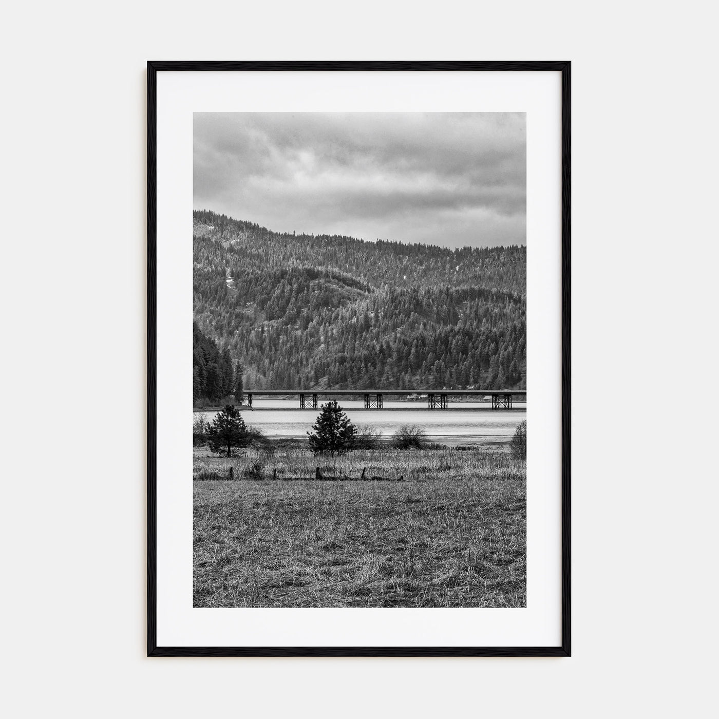 Coeur d'Alene Photo B&W Poster