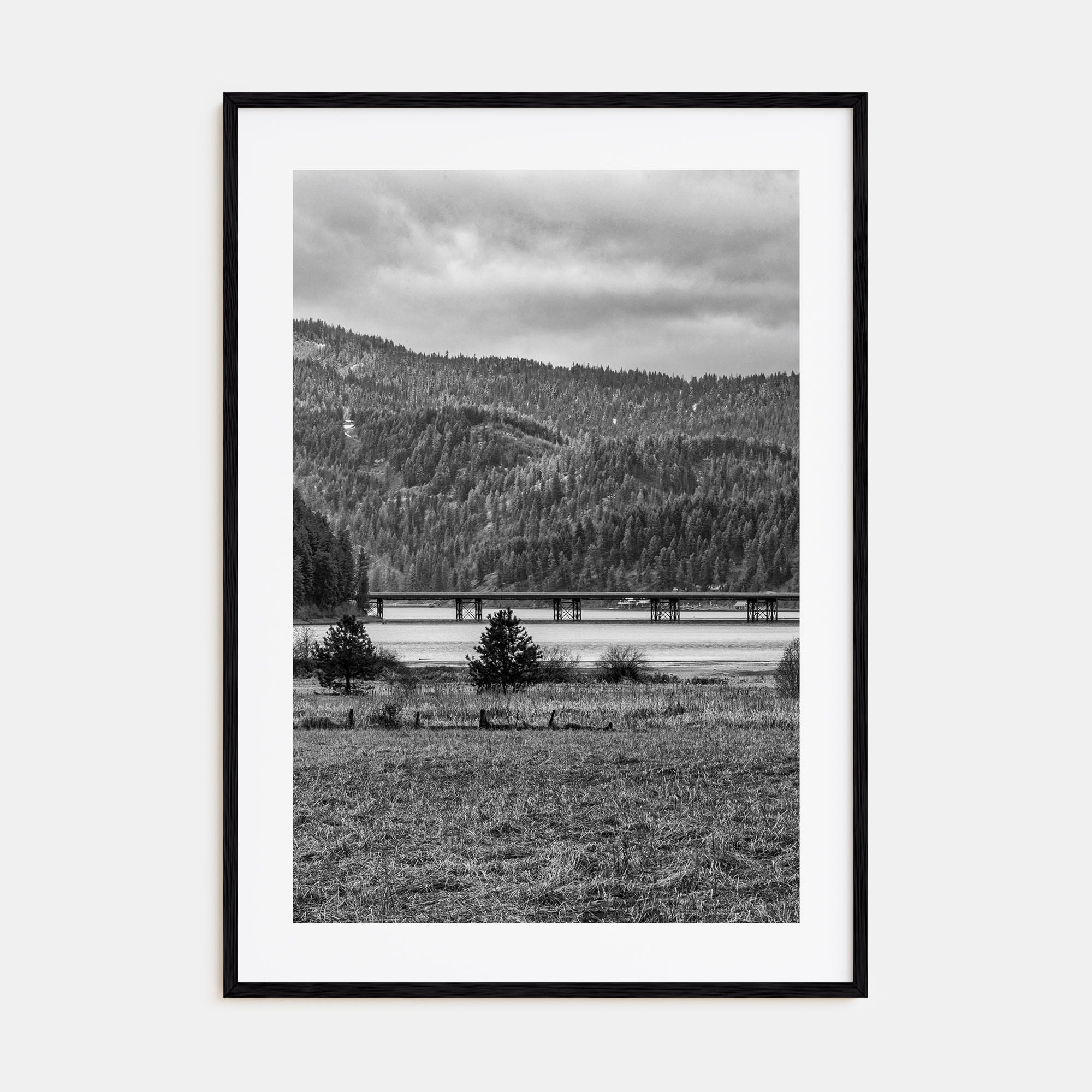 Coeur d'Alene Photo B&W Poster