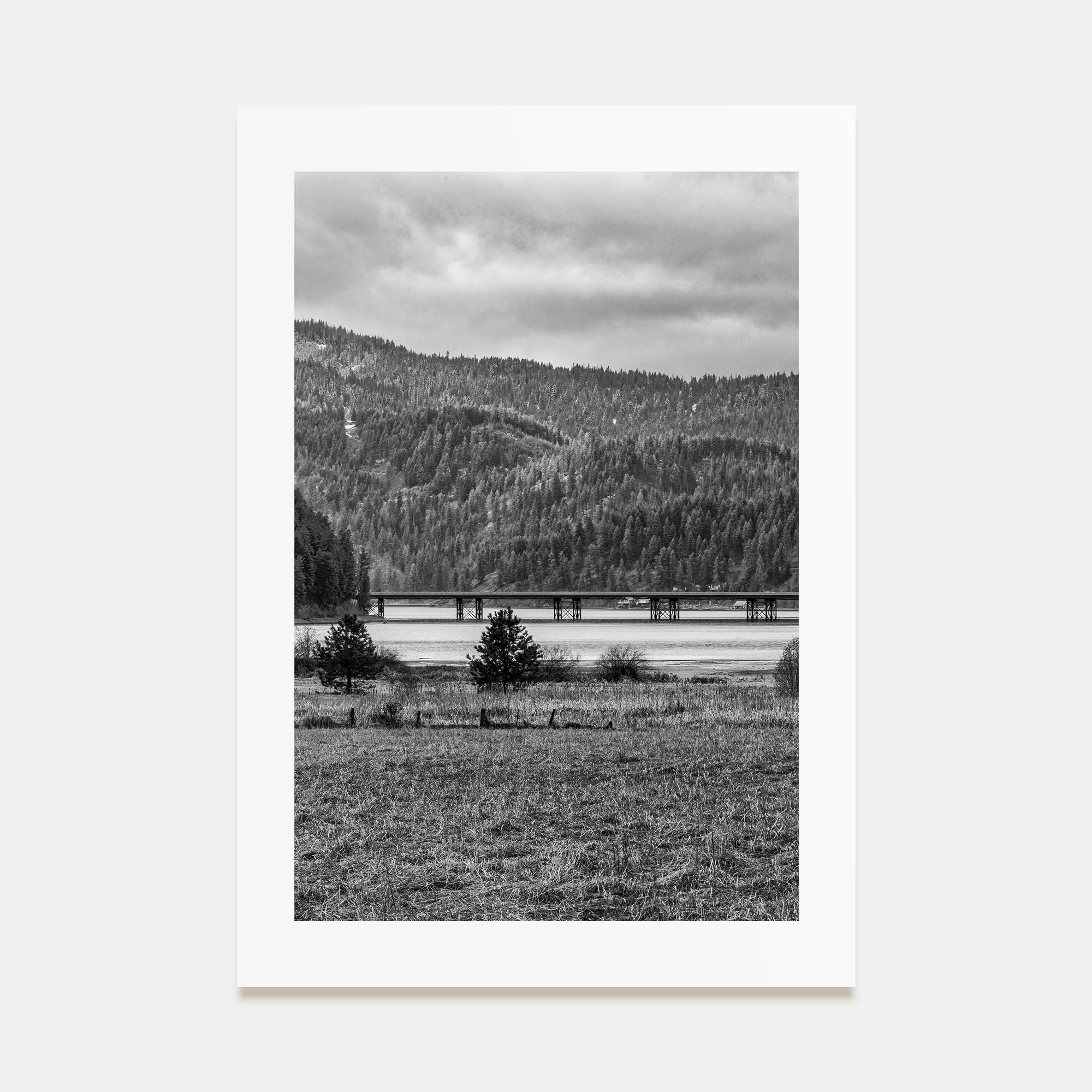 Coeur d'Alene Photo B&W Poster