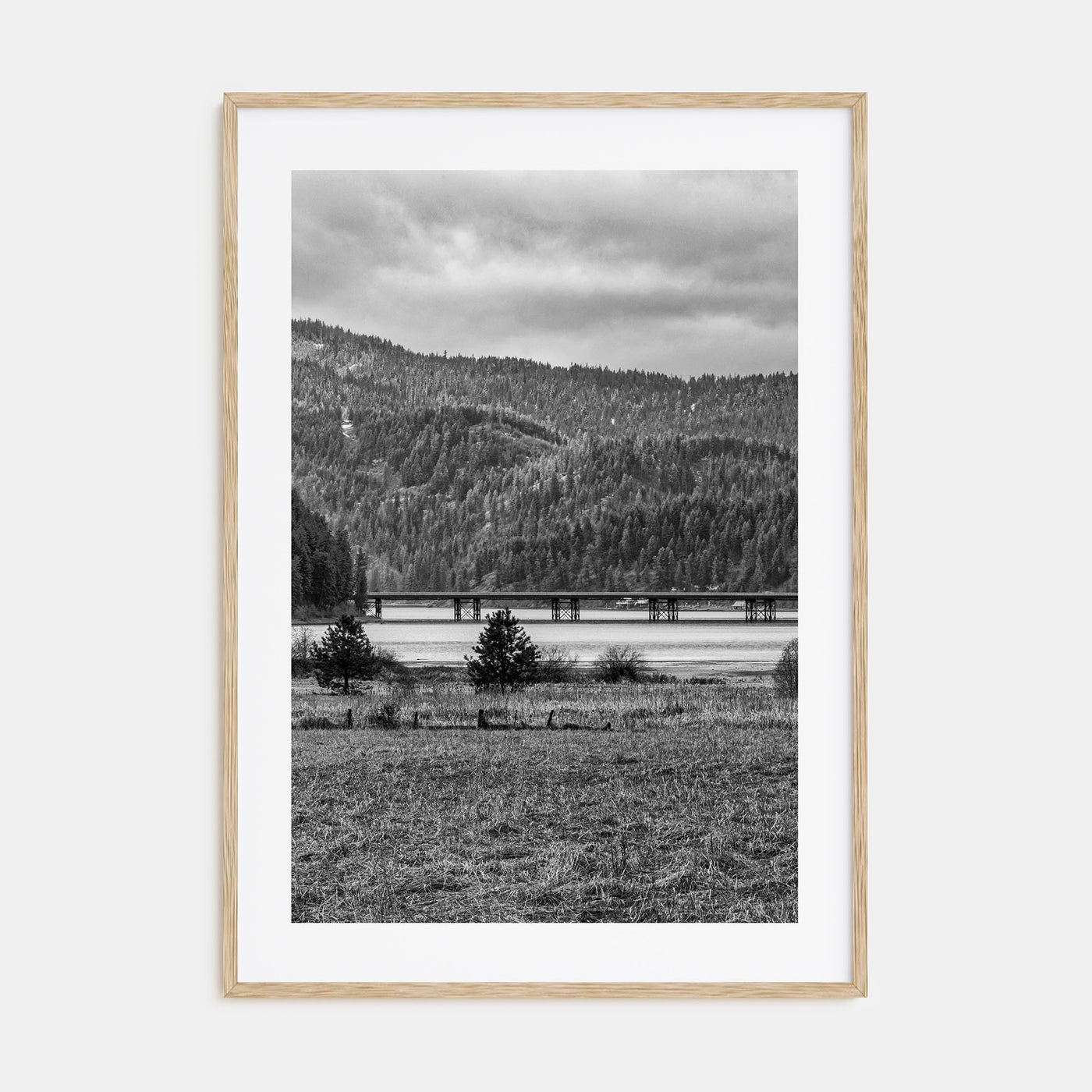 Coeur d'Alene Photo B&W Poster