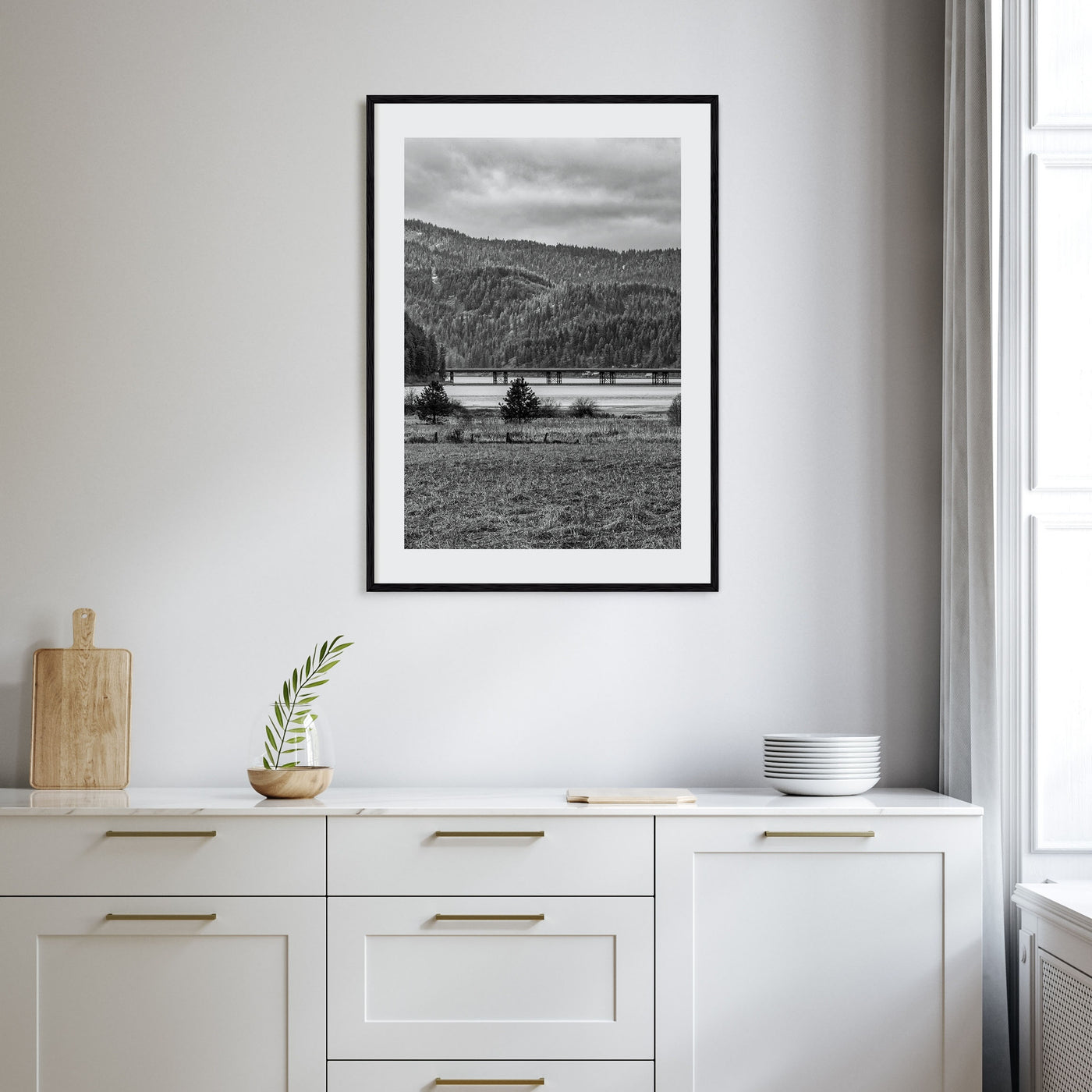 Coeur d'Alene Photo B&W Poster