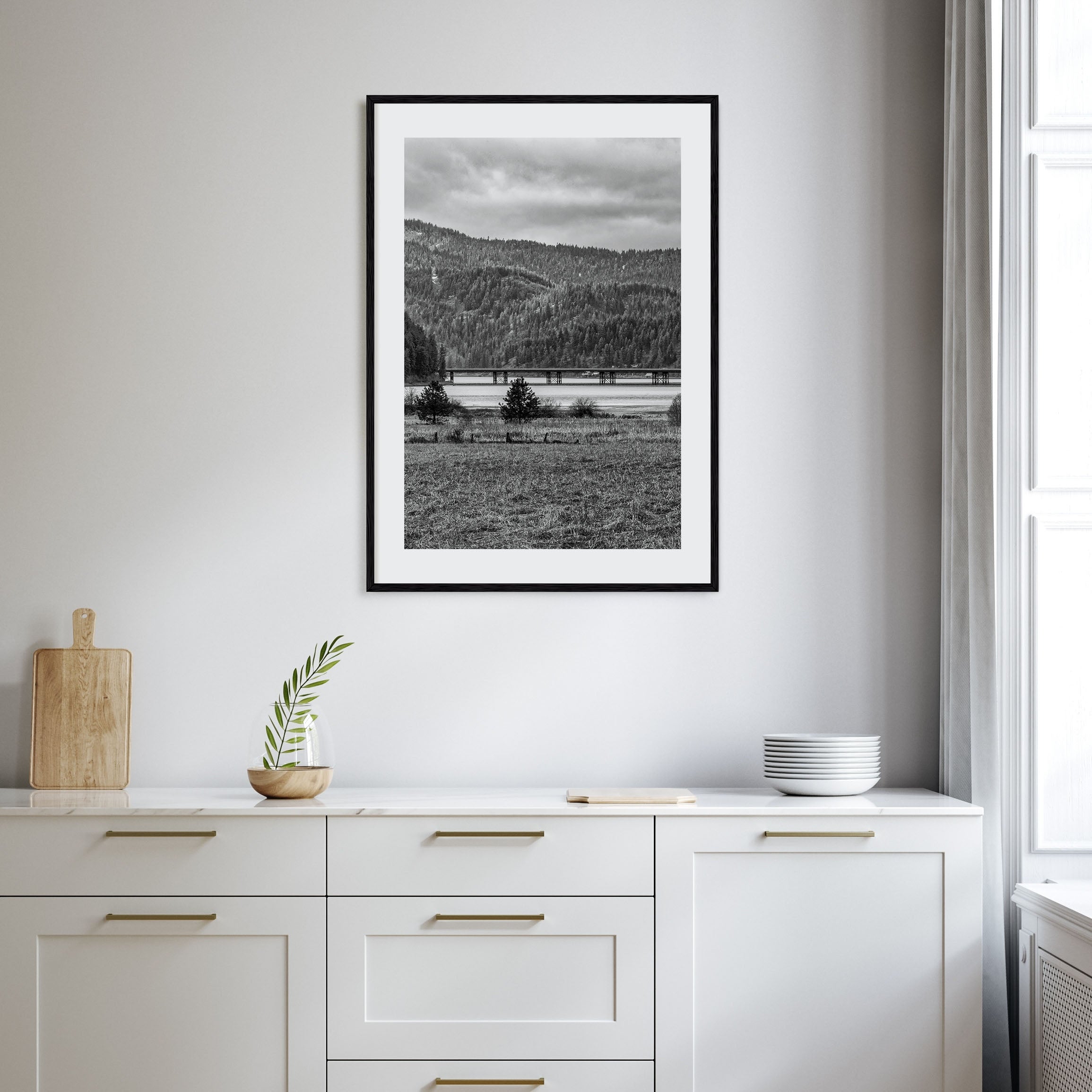 Coeur d'Alene Photo B&W Poster