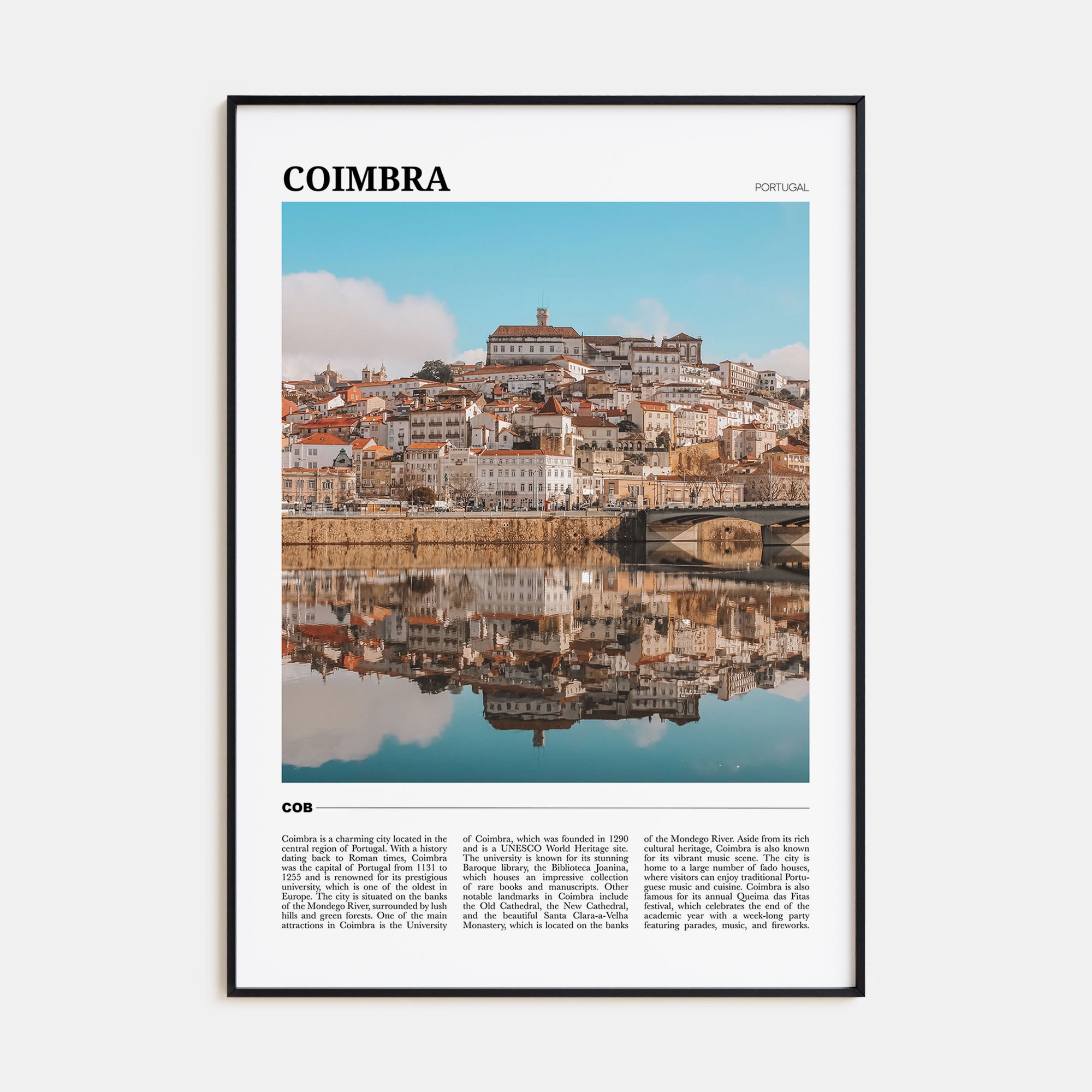 Coimbra Travel Color Poster