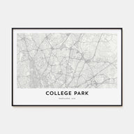 College Park Map Landscape Poster