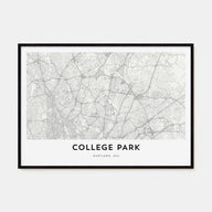 College Park Map Landscape Poster