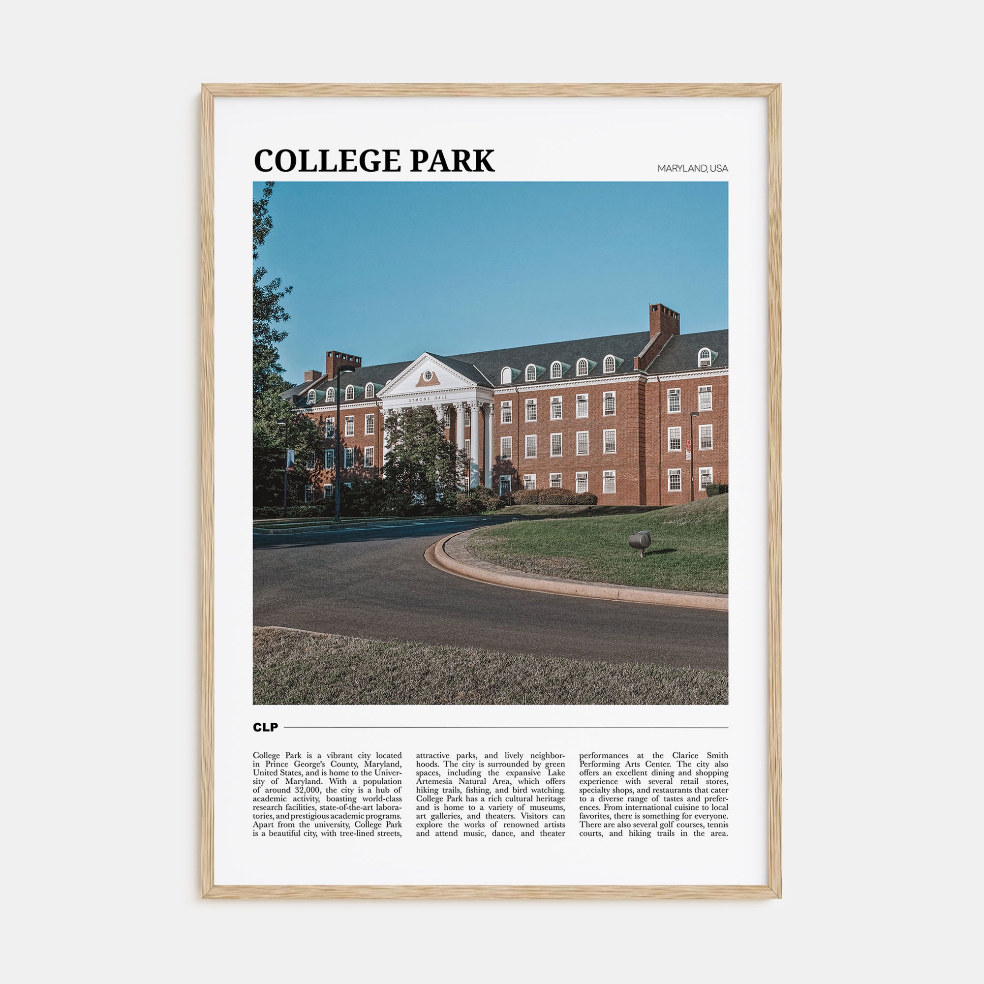 College Park Travel Color Poster
