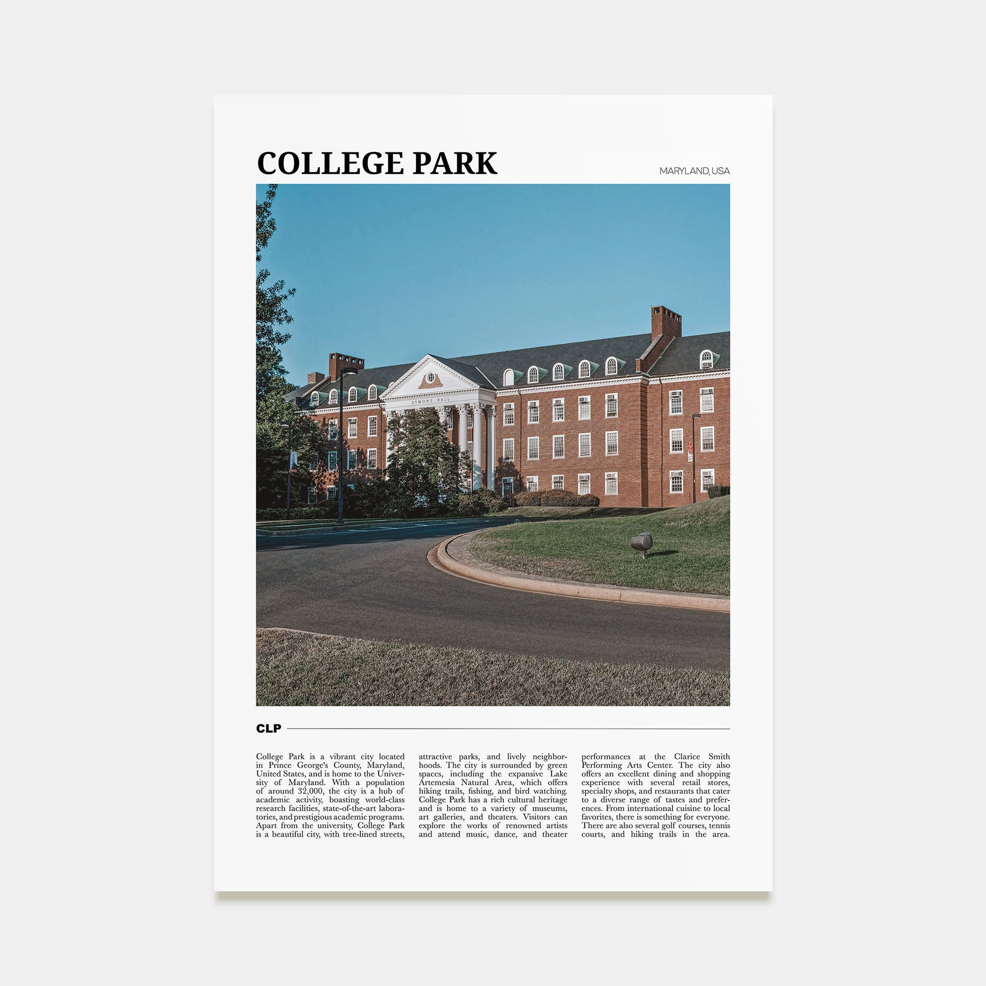 College Park Travel Color Poster